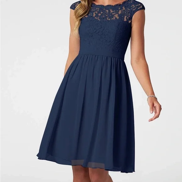 David's Bridal | Dresses | Navy Bridesmaid Dress | Poshmark